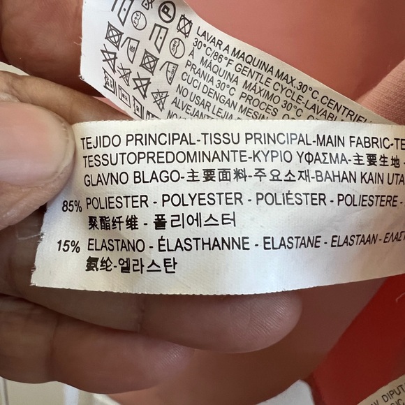 Zara Blush Pink Lace Panel Fit & Flare Mini Dress Ruffle Neck Coquette Feminine - Picture 6 of 8